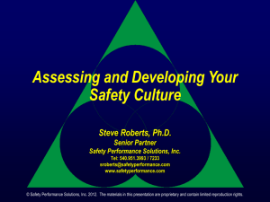 Assessing Attitudes and Behaviors for Safety Leadership Case Study 1