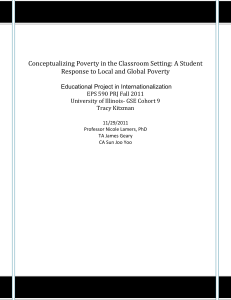 Conceptualizing Poverty in the Educational Setting
