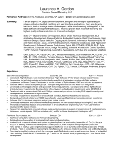 Resume for Laurence A Gordon