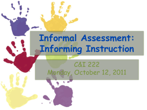 Informal Assessment: Informing Instruction - ci222-2