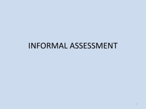 EDS 741 Informal Assessment Spring 2014