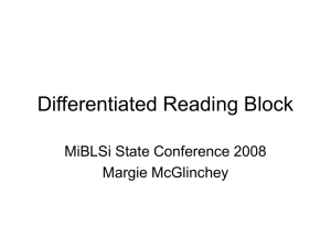 Differentiated Reading Block