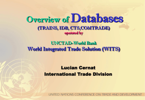 WITS and TRAINS Databases, Lucian Cernat (DITC, UNCTAD)