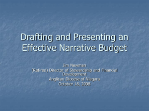 Drafting and Presenting an Effective Narrative Budget