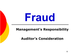 “Consideration of Fraud” by the IIA