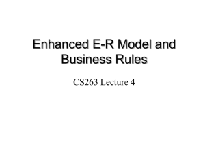 Enhanced ER Model and Business Rules