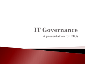 IT Governance - The Institute for CIO Excellence