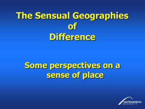 Sensual geographies of difference