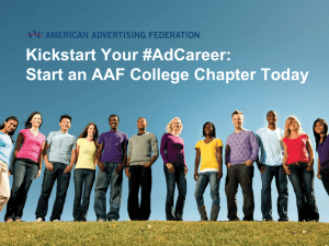 an AAF College Chapter Today What is the American Advertising