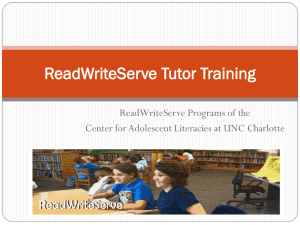 After Reading & Learning - ReadWriteServe Tutoring