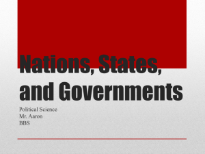 Nations, States, and Governments