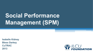 Social Performance Management (SPM)