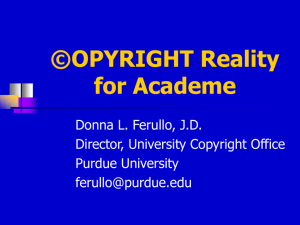 P493: Copyright reality in academe