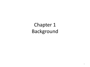 Chapter 1 Background
