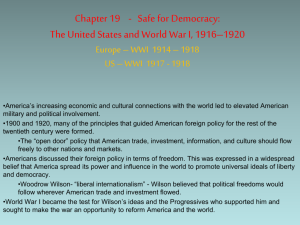 Safe for Democracy: The United States and World War I