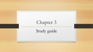 chapter 3 study guide