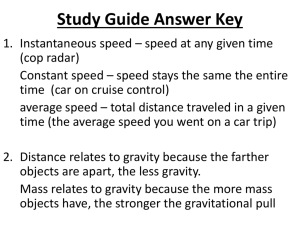 Study Guide Answer Key