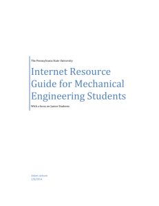 Internet Resource Guide for Mechanical Engineering Students