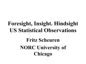 Foresight, Insight. Hindsight Statistical Observations