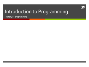 History of Programming Presentation - missallgar