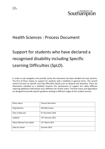 Support for students who have declared a recognised disability
