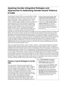 Evidence-based Strategies to t Tackle for GBV