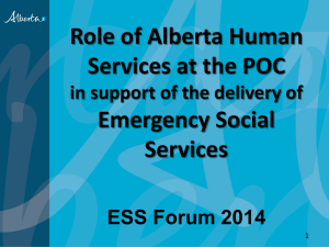 Provincial Emergency Social Services - ESSNA