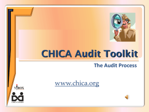 CHICA Audit Toolkit
