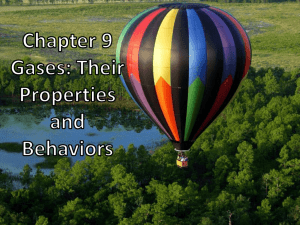 Chapter 9 (Properties of Gases)