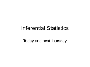 Inferential Statistics - 49-269-204-Fall11