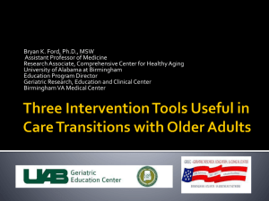 Three Intervention Tools - University of Alabama at Birmingham