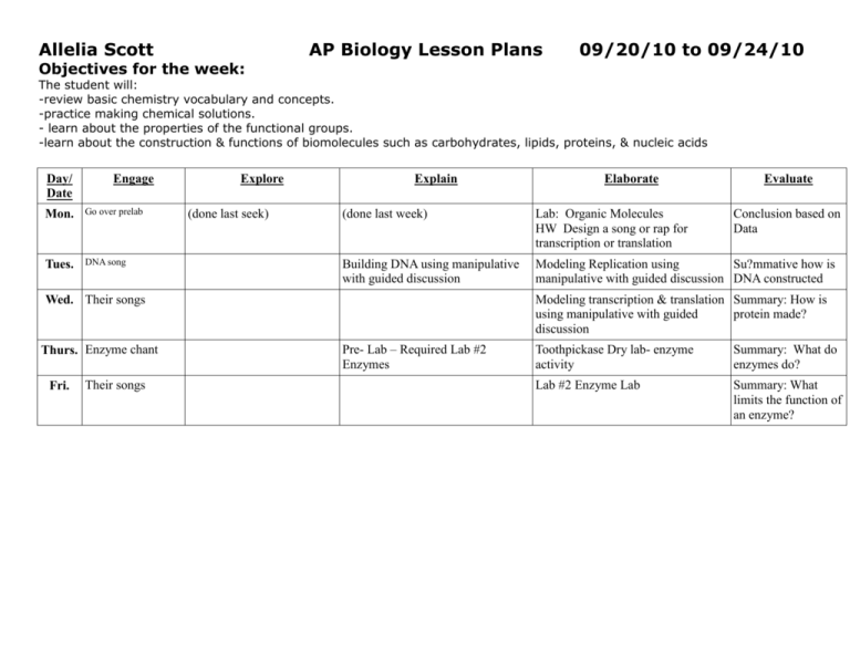 LP AP Bio 9 20 10