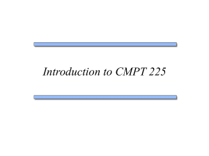 Introduction to CMPT 225