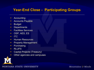 Year-End Close- 2002 - Montana State University
