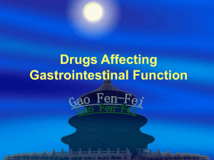 Drugs Affecting Gastrointestinal Function
