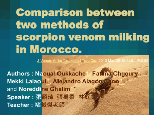 Comparison between two methods of scorpion venom milking in