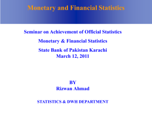 Monetary and Financial Statistics Key Concepts