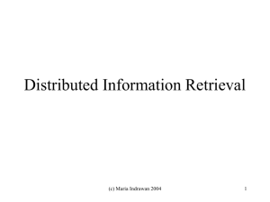 Distributed Information Retrieval