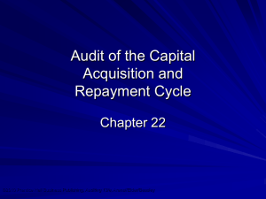 Chapter 22 – Audit of the Capital Acquisition