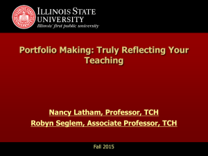 Portfolio Making: Truly Reflecting Your Teaching
