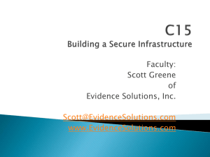 Building a Secure Infrastructure