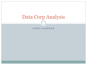 Data Corp Analysis