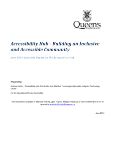 Accessibility Hub Quarterly Report, June 2014