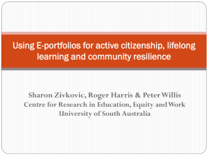 Using e-portfolios for active citizenship, lifelong learning and