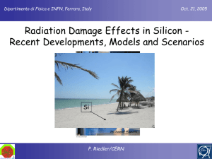 Radiation Damage Effects in Silicon