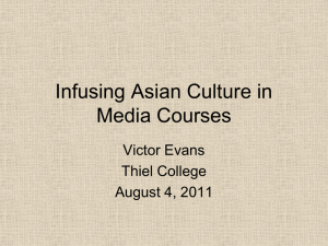 Infusing Asian Culture in Media Courses - East