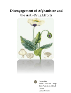 Disengagement of Afghanistan and the Anti drug efforts