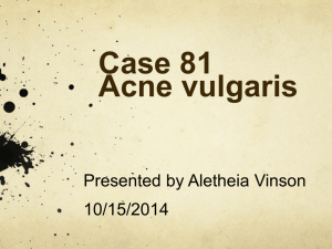 Case 81 – Acne vulgaris