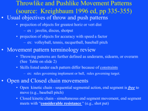 Throwlike and Pushlike Movement Patterns