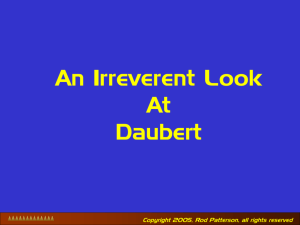 An Irreverent Look at Daubert (2005)